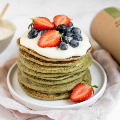 Vegan Matcha Pancakes